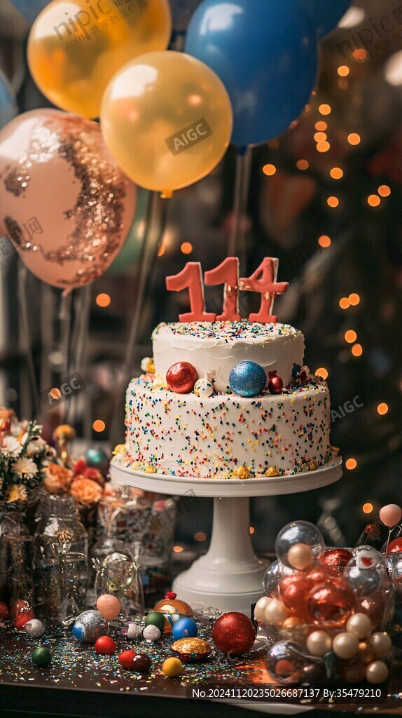 生日蛋糕豎構(gòu)圖