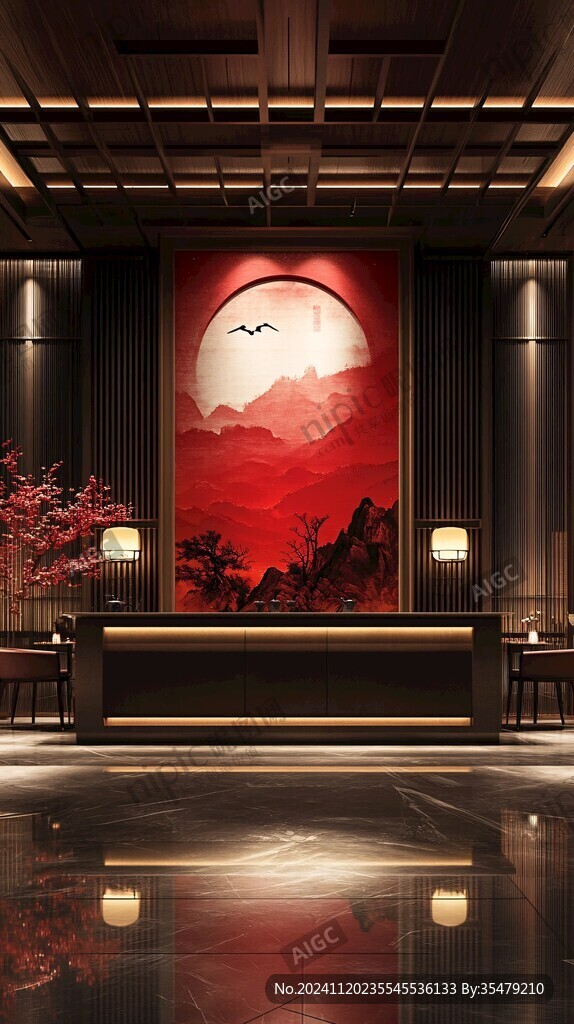 新中式酒店前臺