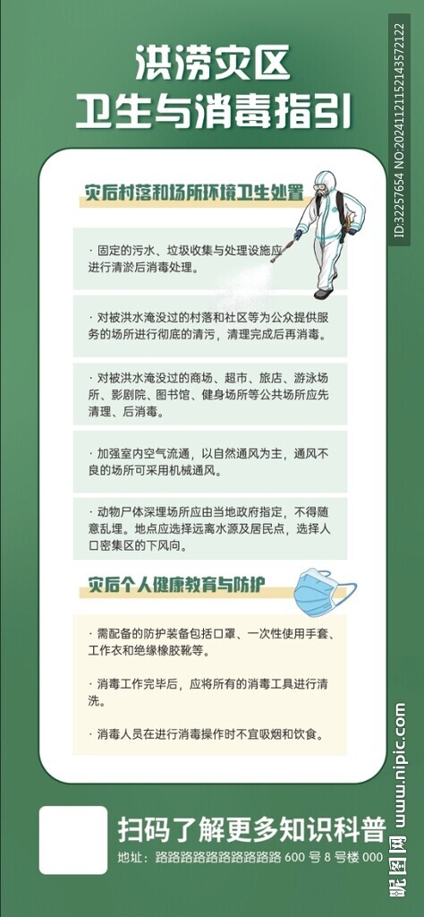 洪澇災(zāi)害健康知識(shí)展架