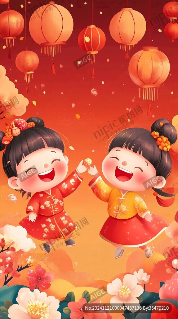 新年拜年插畫(huà)