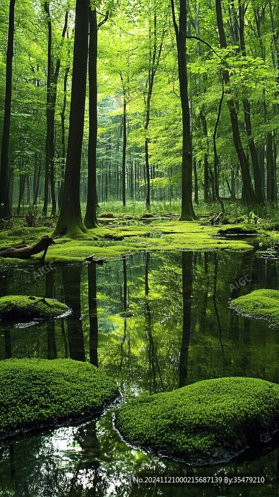 綠色森林桌面