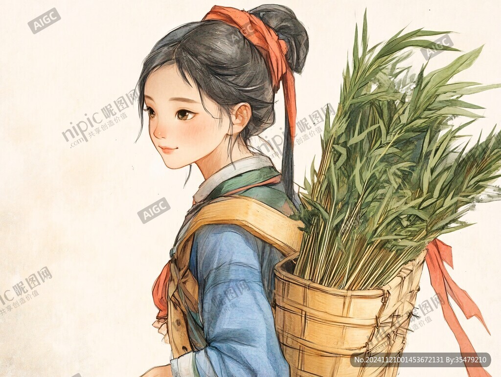 農家女插畫
