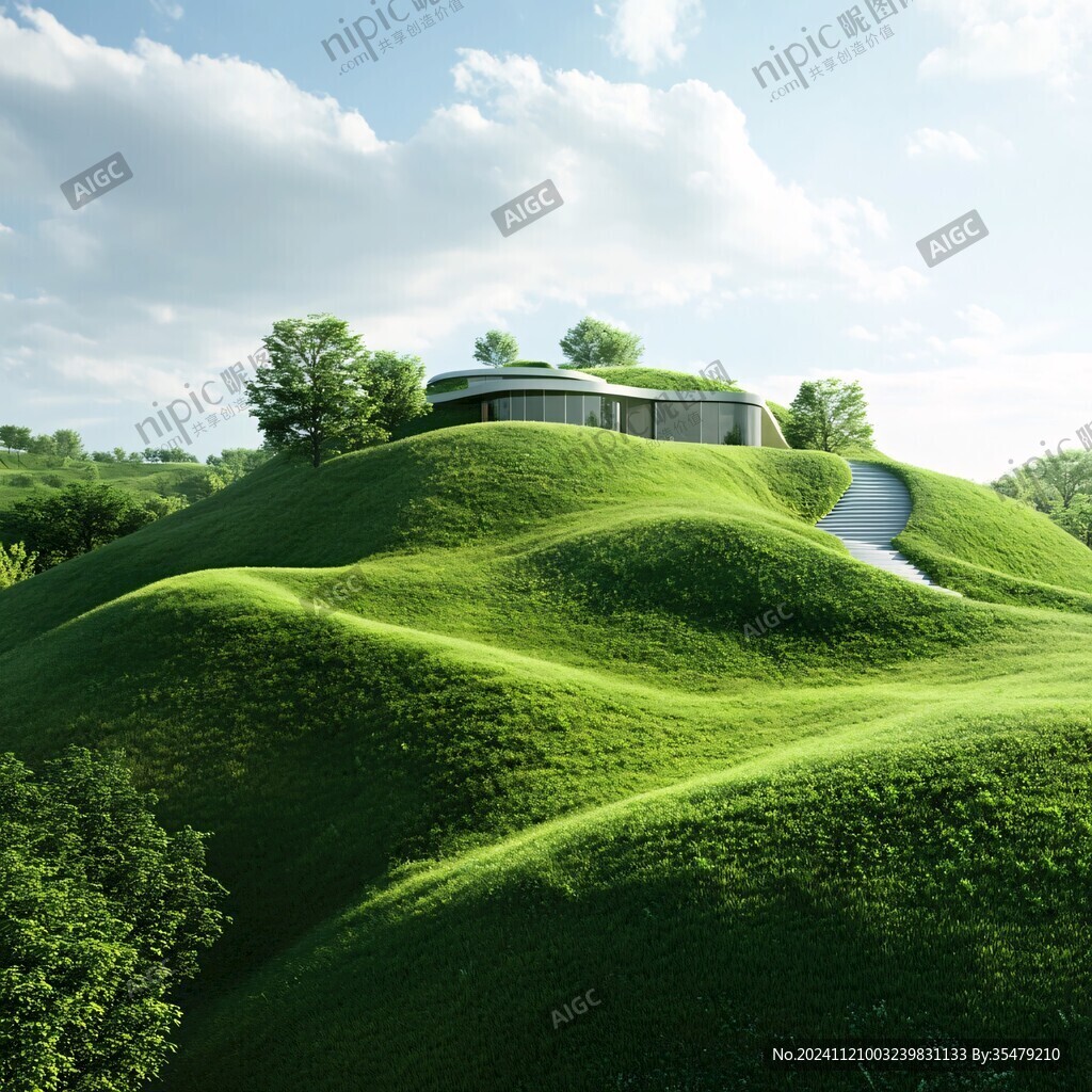 建筑攝草地