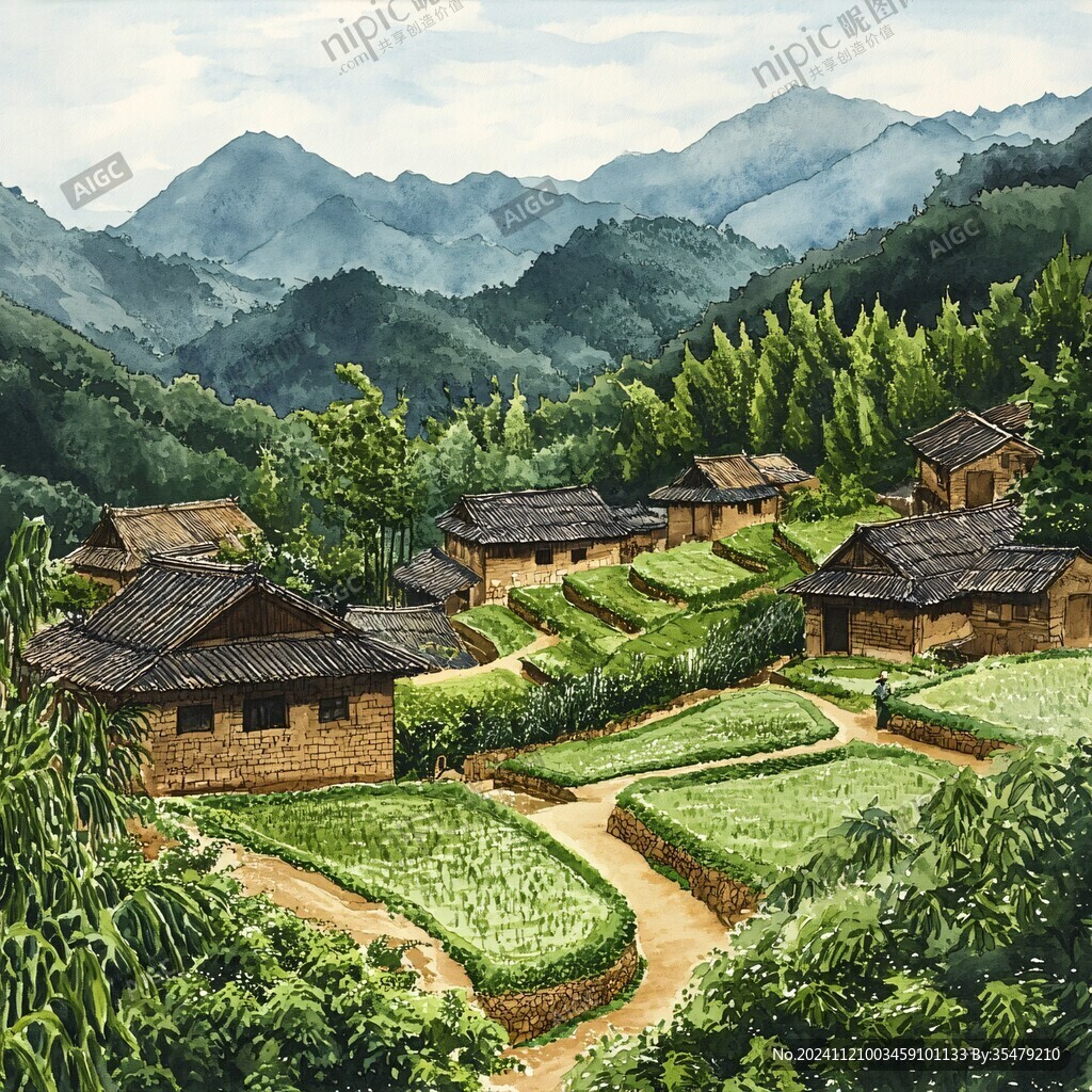 侗寨插畫(huà)