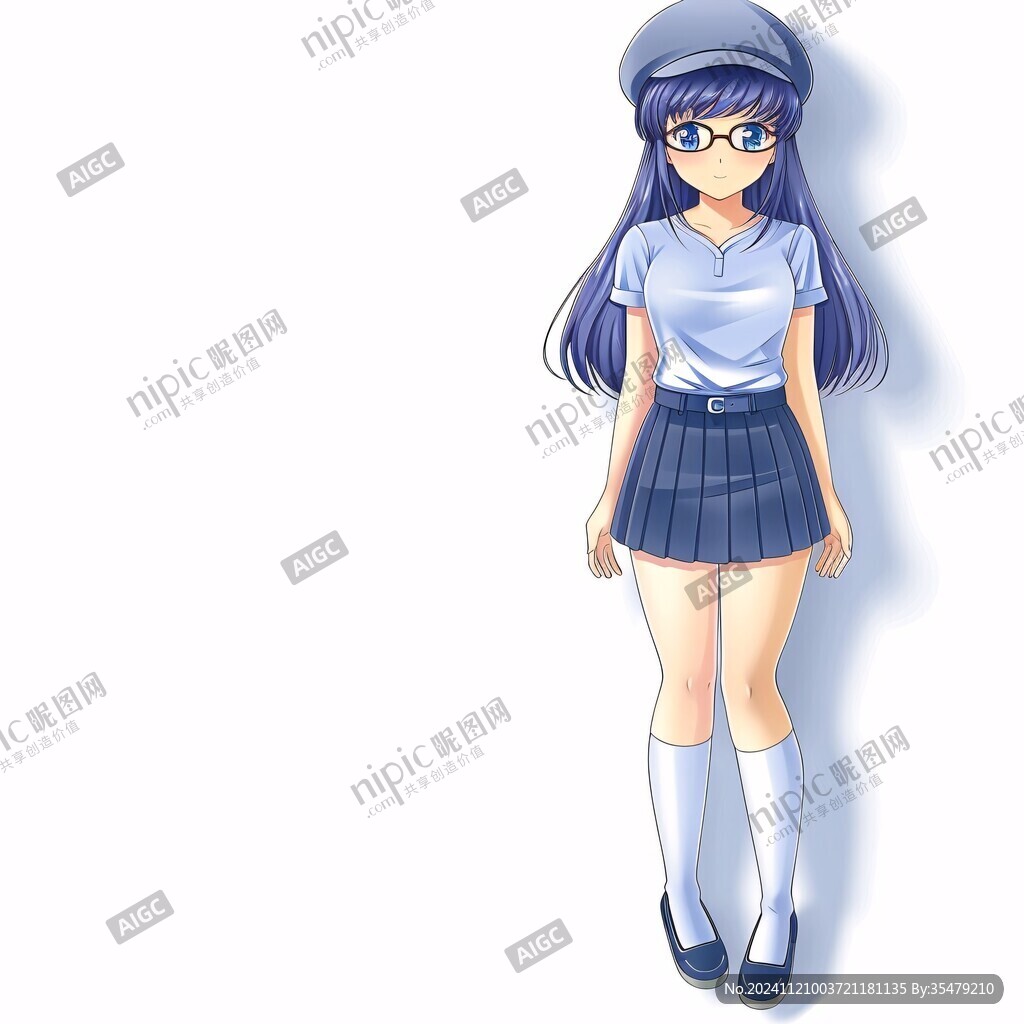 卡通動(dòng)漫制服女孩
