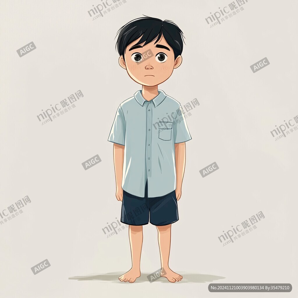 兒童全身像插畫
