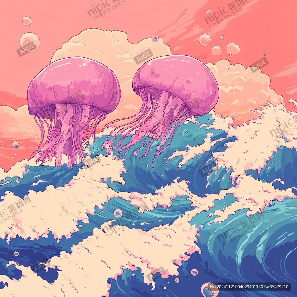 水母海洋插畫(huà)