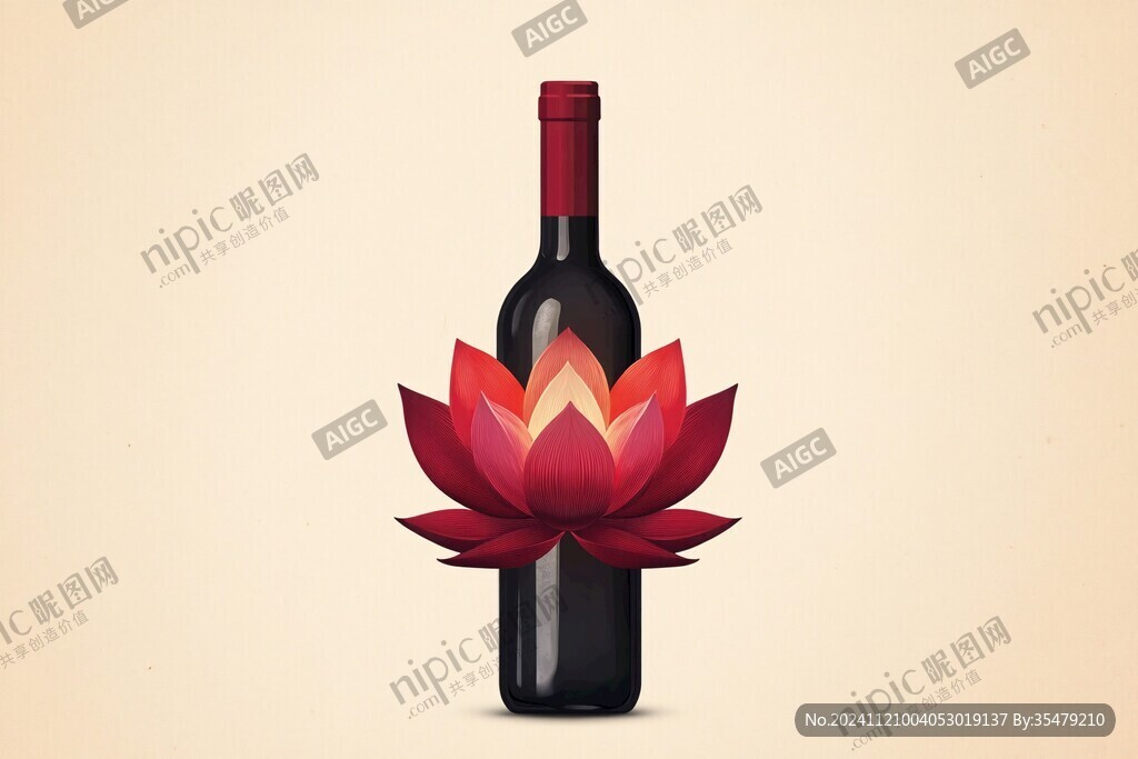 紅酒插畫設計