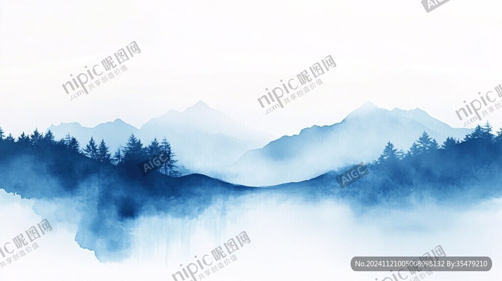數(shù)碼意境煙墨山水