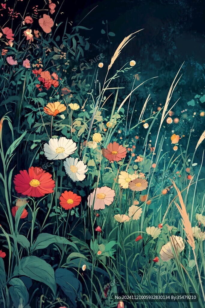 花叢插畫(huà)
