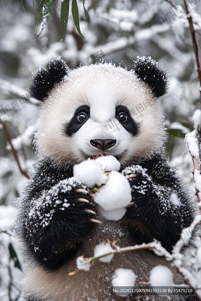 雪地大熊貓