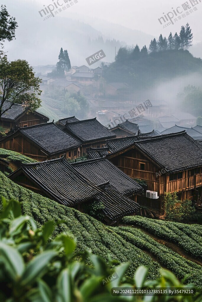 苗寨村落田園茶農旅游
