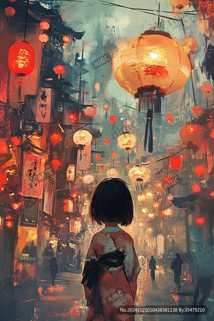 提燈籠的少女
