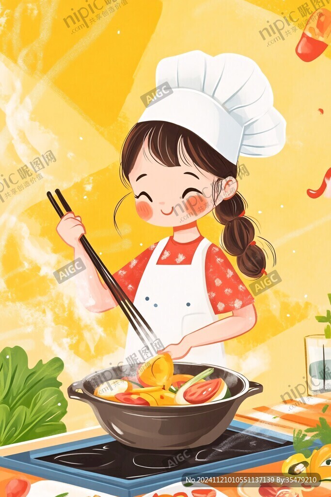 新中烹飪插畫