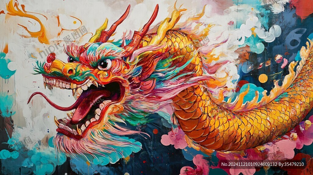 龍年橫版插畫