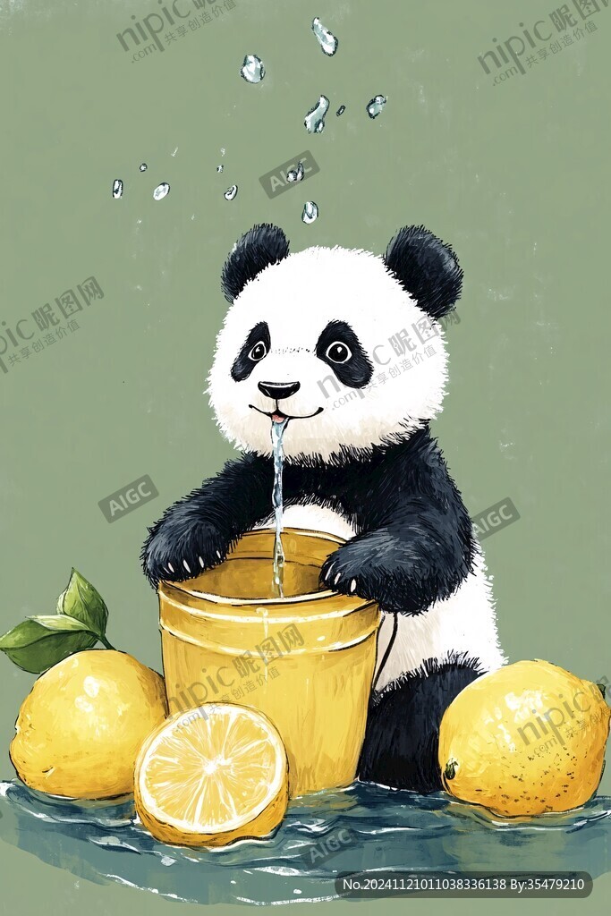 熊貓茶葉插畫(huà)