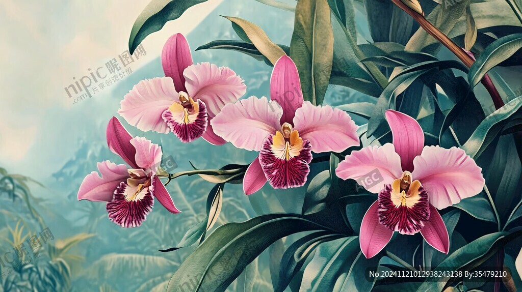 蘭花壁畫
