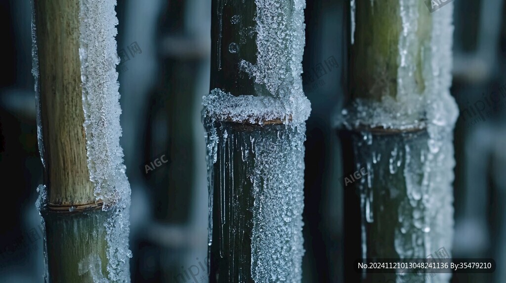 雪壓竹