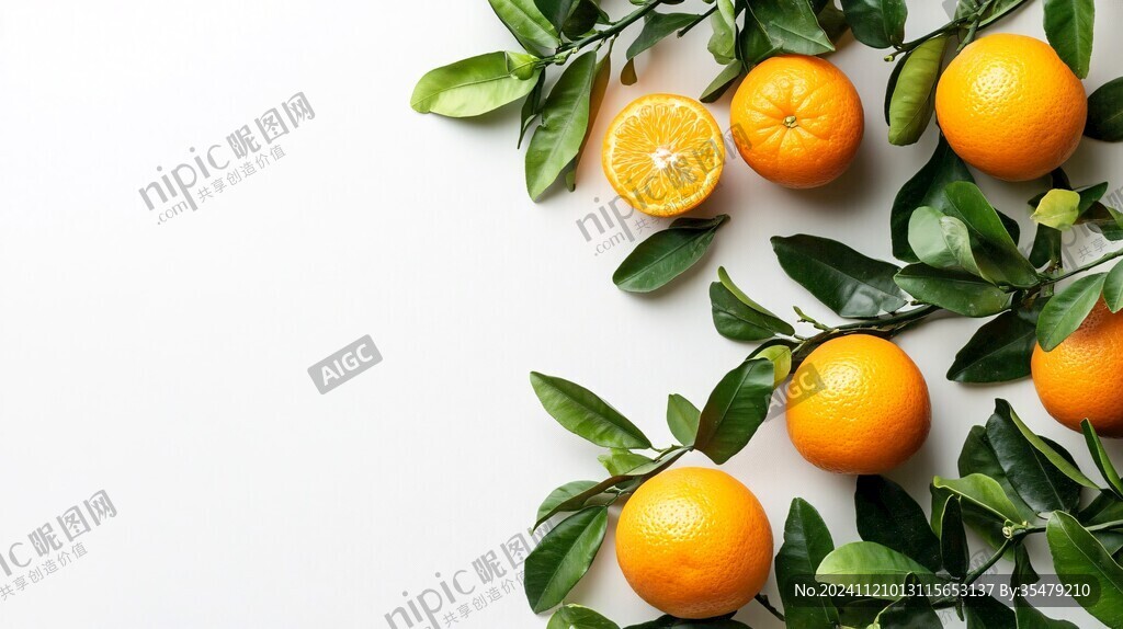 柑橘俯拍