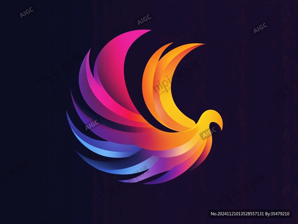 彩色鳳凰logo