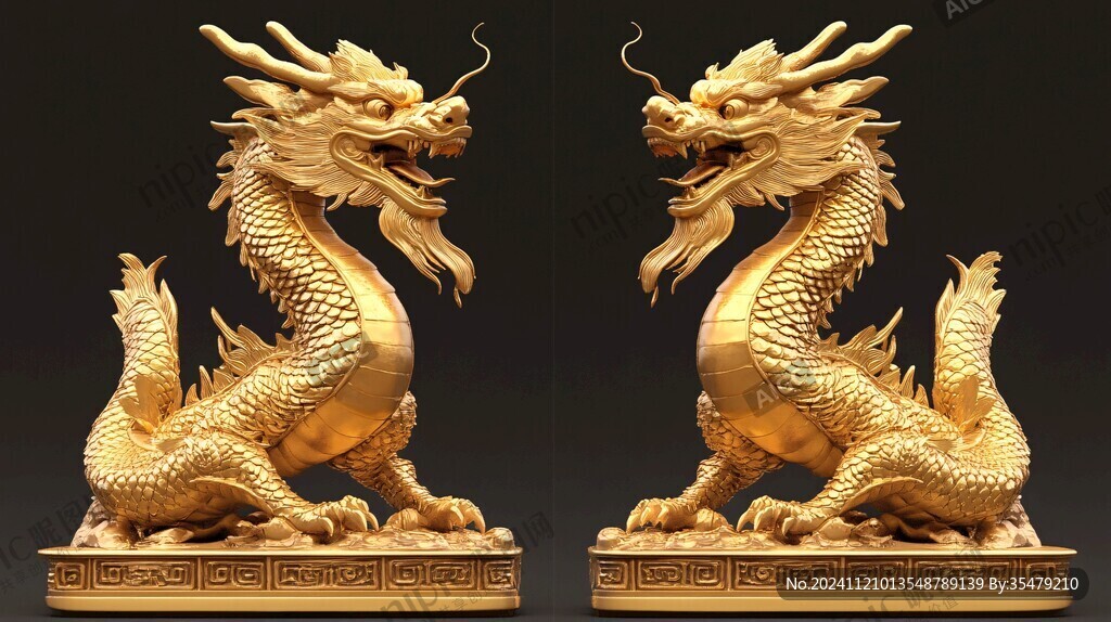 黃金龍擺件