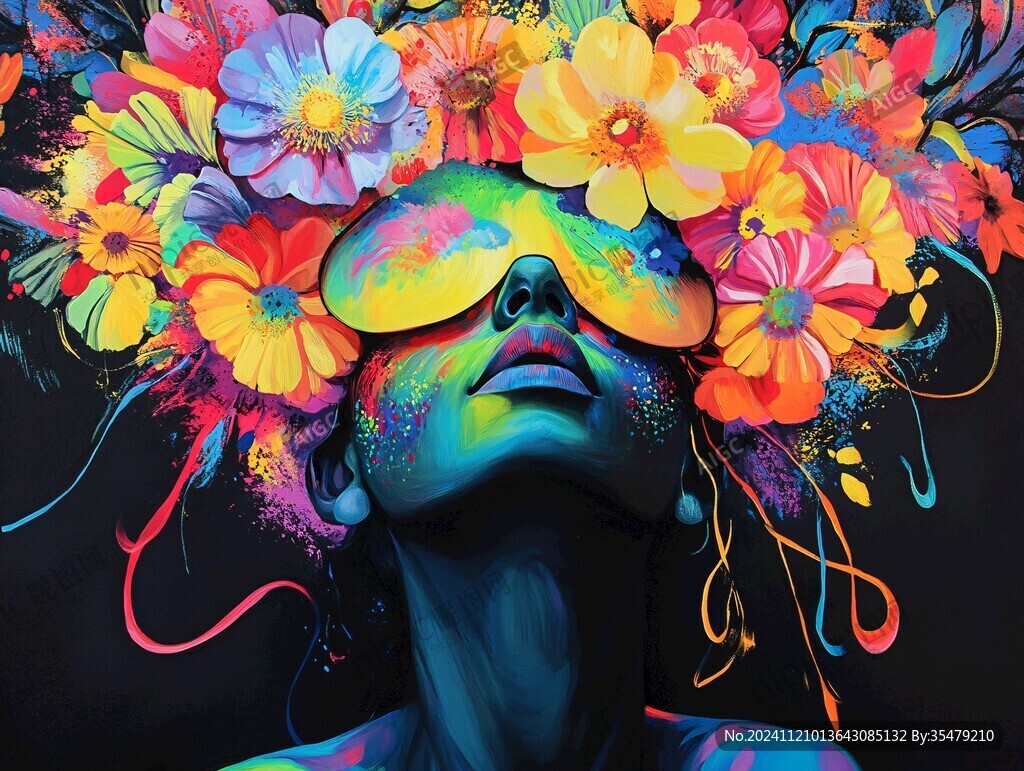 美女創意插畫