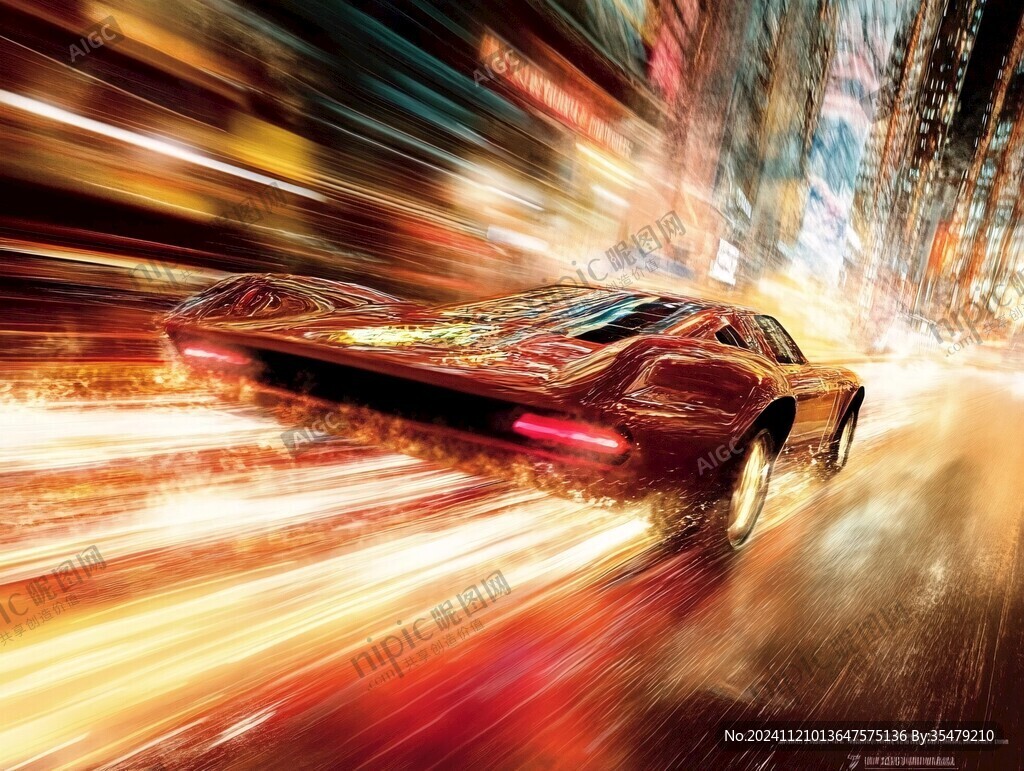 跑車線條飛馳電掣
