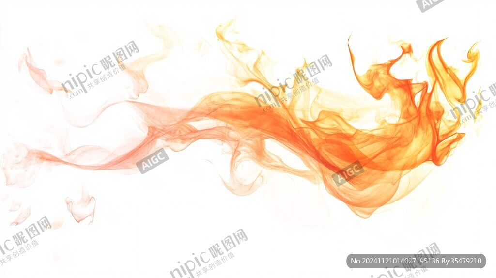 火焰飄帶唯美波浪線
