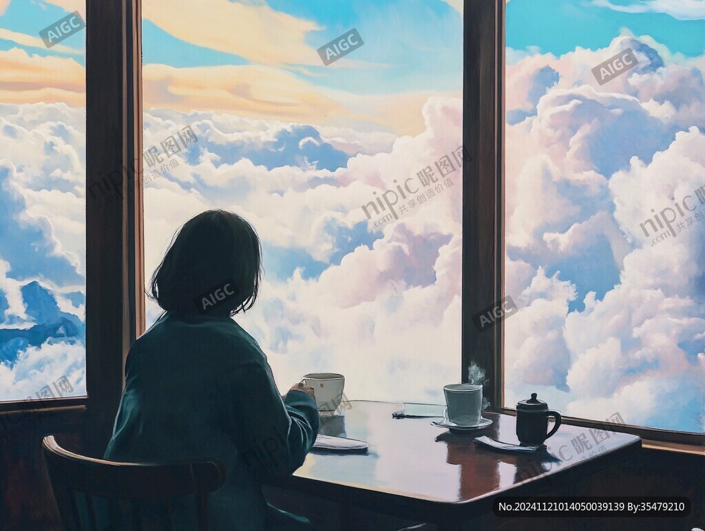 窗外插畫
