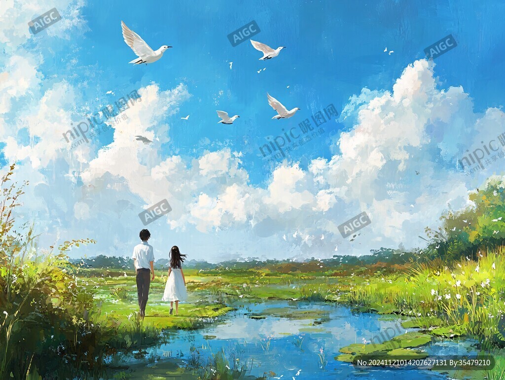 插畫唯美浪漫