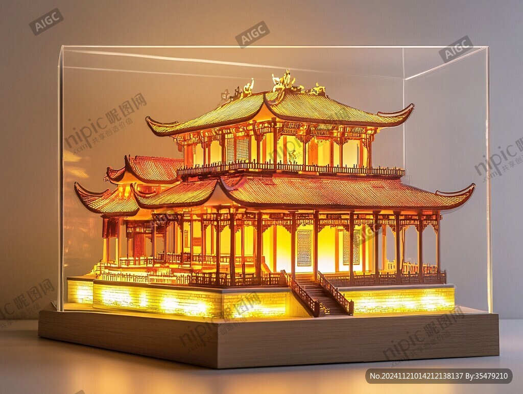純金天宮模型