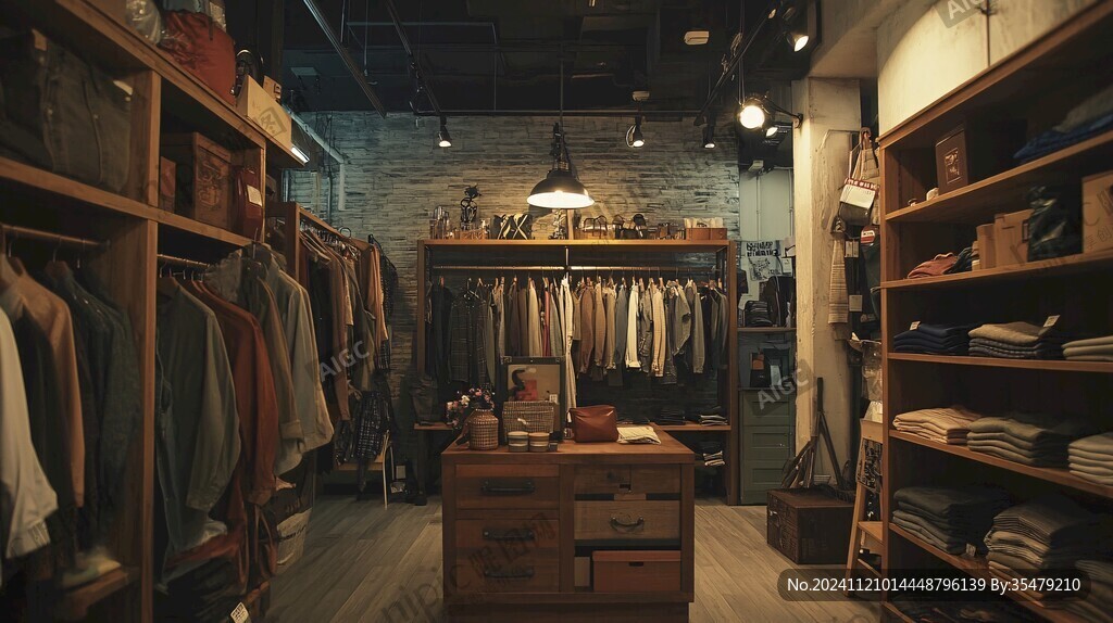 休閑男裝店內(nèi)景