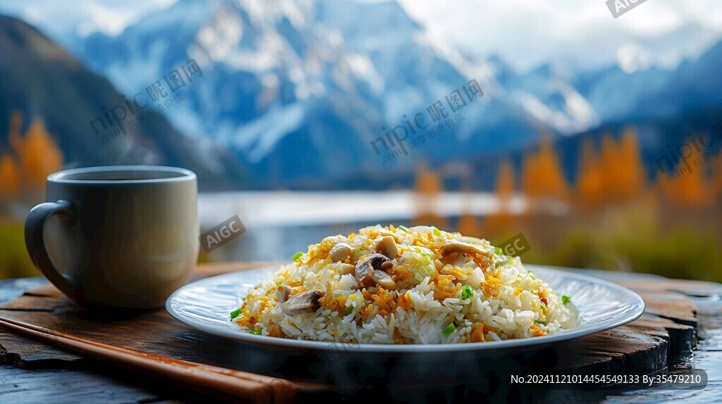 美食蟹黃拌飯