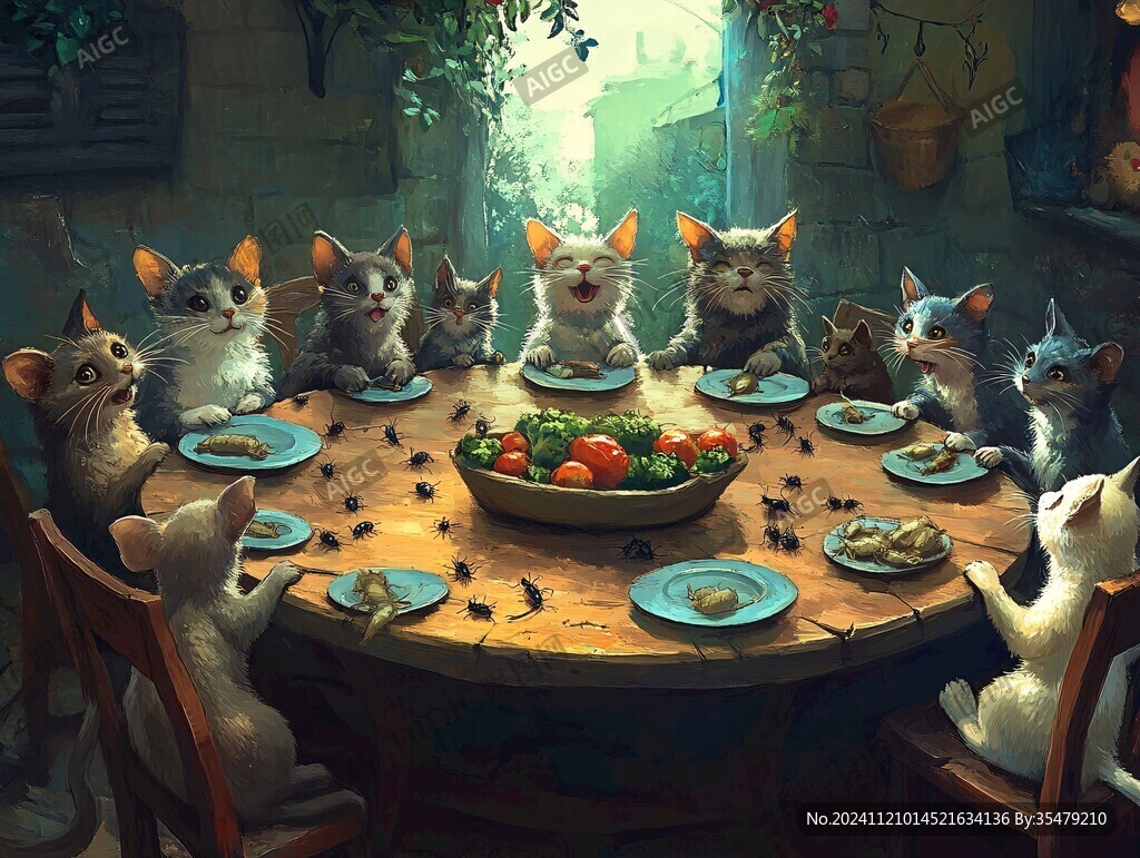 小動物聚餐