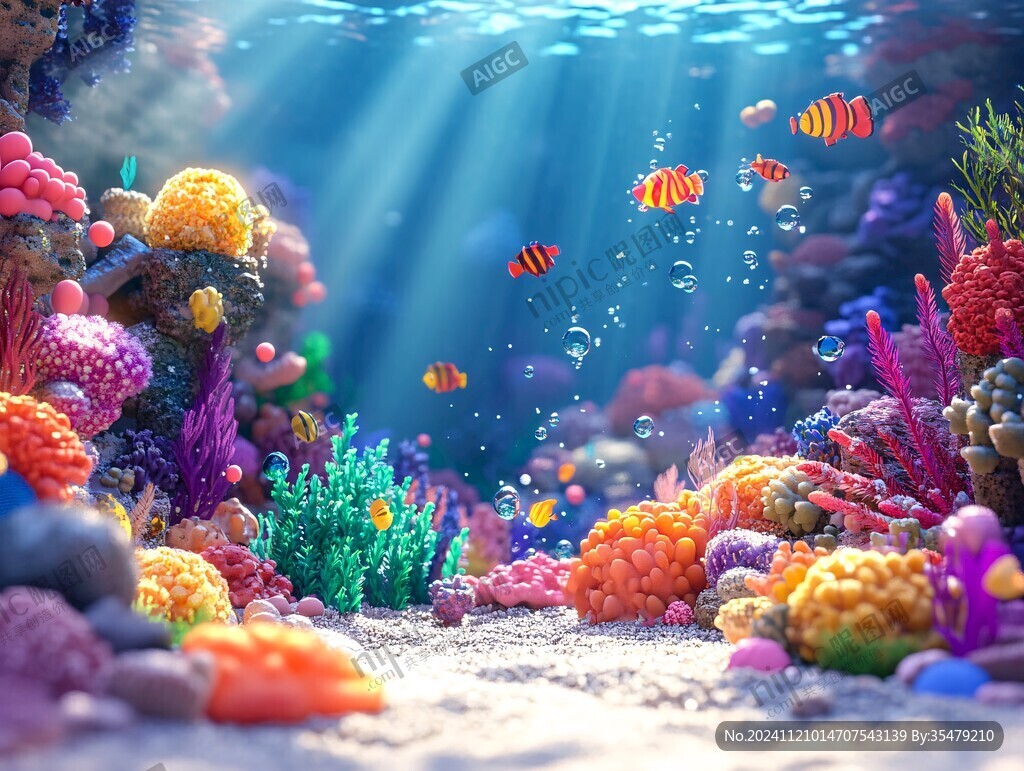 海底世界3d立體背景