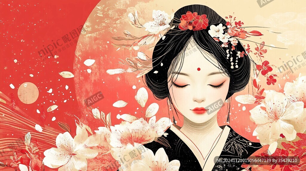 插畫藝妓