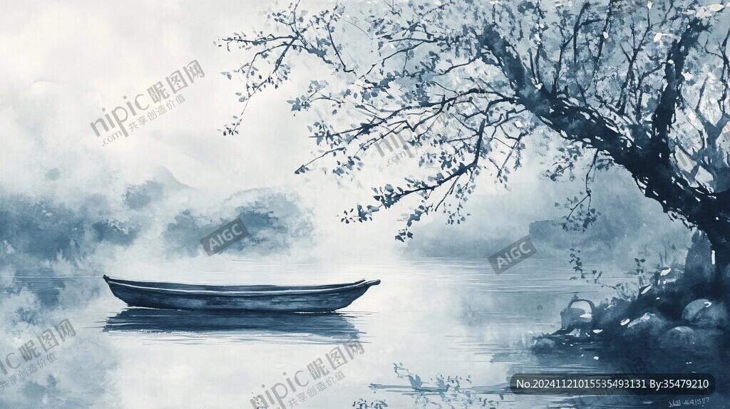 孤舟插畫