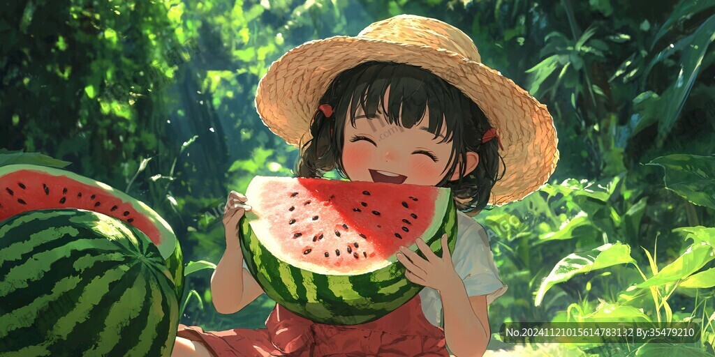 吃西瓜啃秋