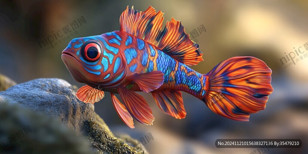 玫瑰魚手繪