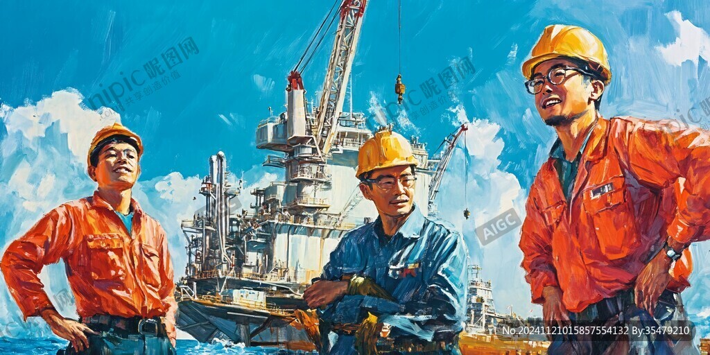 石油工人像