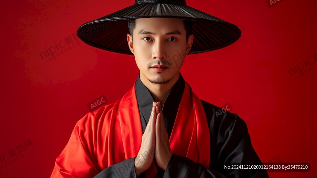 頭戴斗笠的人