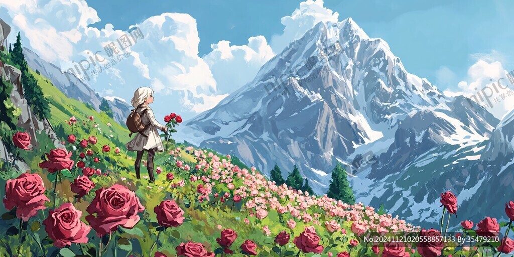 薔薇少女女孩背景