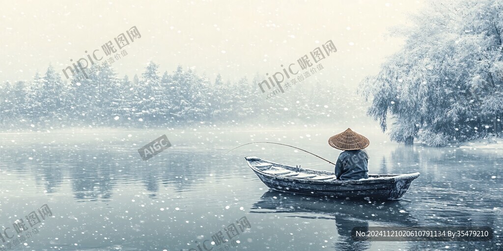孤獨(dú)蓑笠翁獨(dú)釣寒江雪