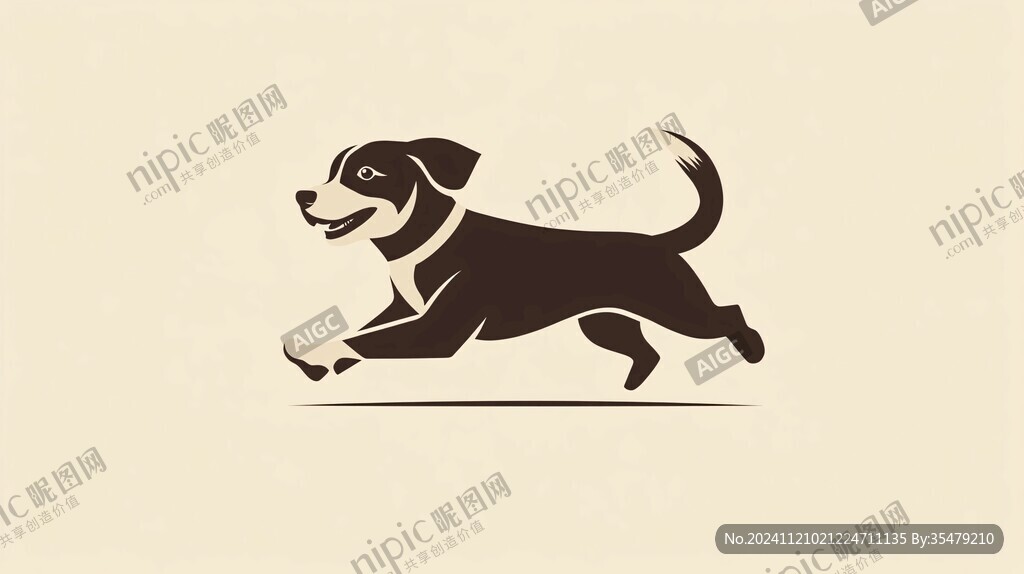 寵物logo狗狗插畫(huà)