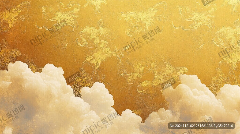 金色云紋背景