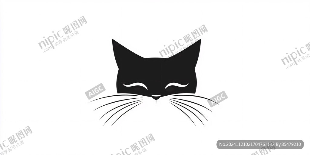 黑貓卡通logo