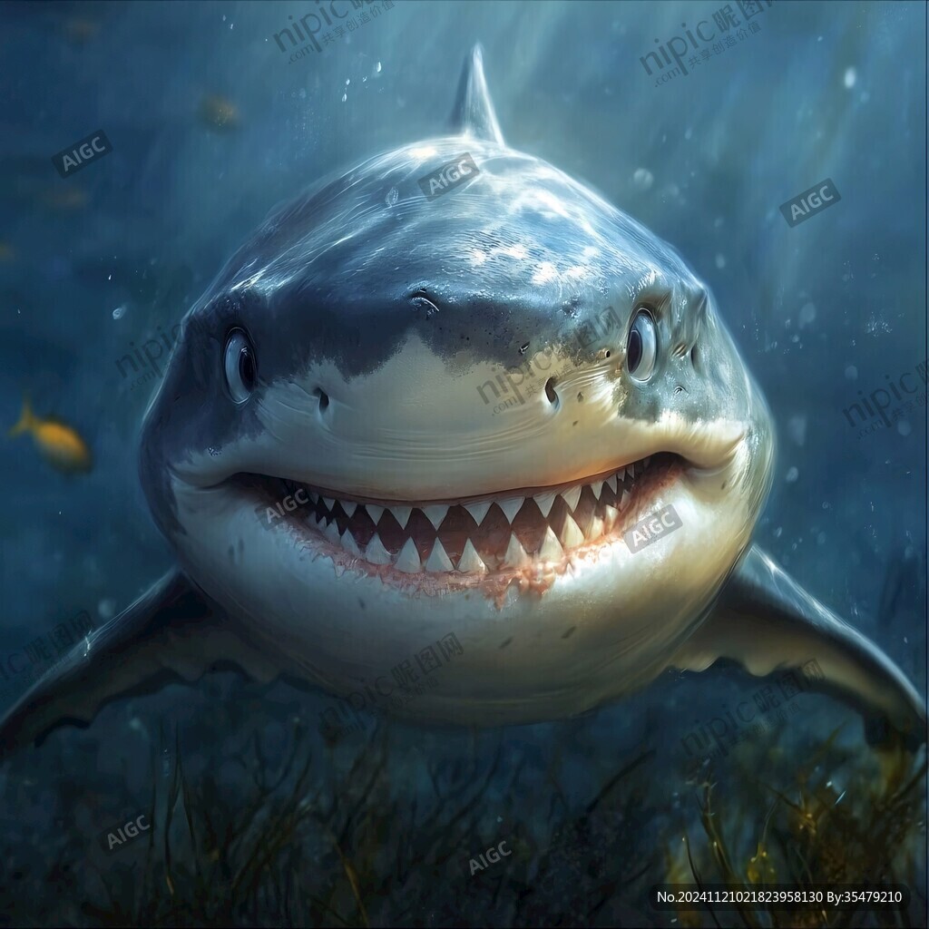 海洋鯊魚3d畫