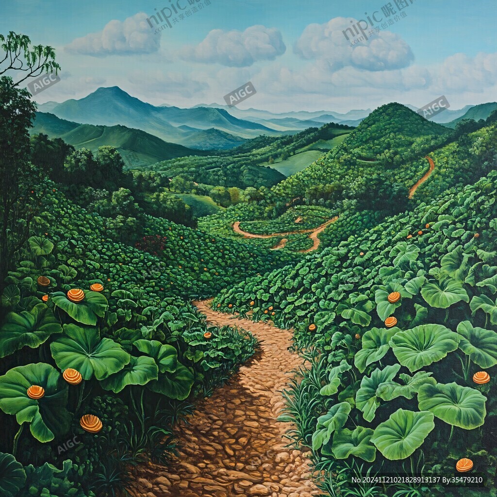 茶園裝飾畫