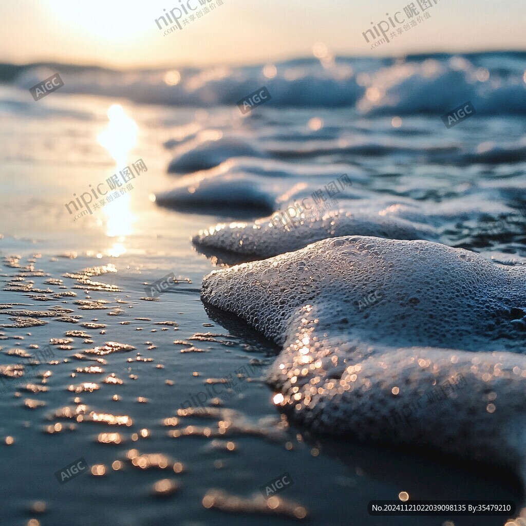海邊夕陽落日風(fēng)景冰凌
