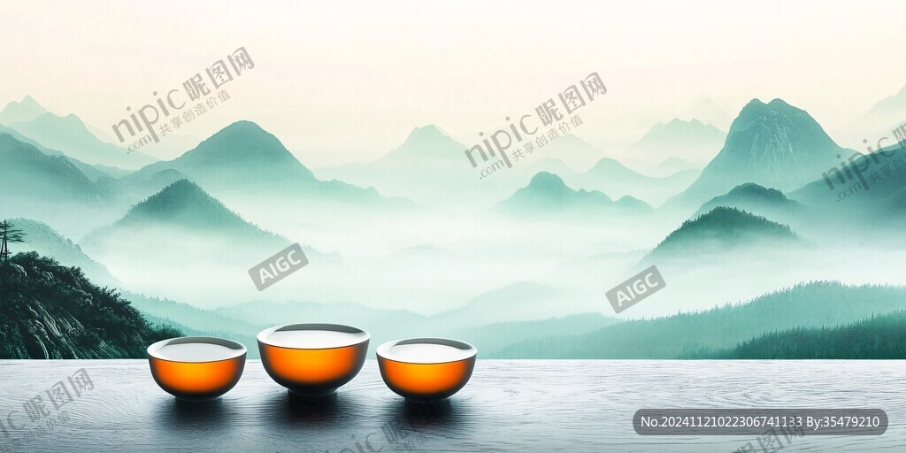 茶杯山水